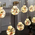 Cortina Esfera Luz Solar Led Trasparent