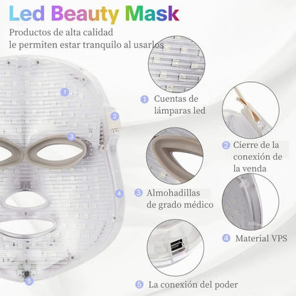 Máscara LED de Rejuvenecimiento Facial